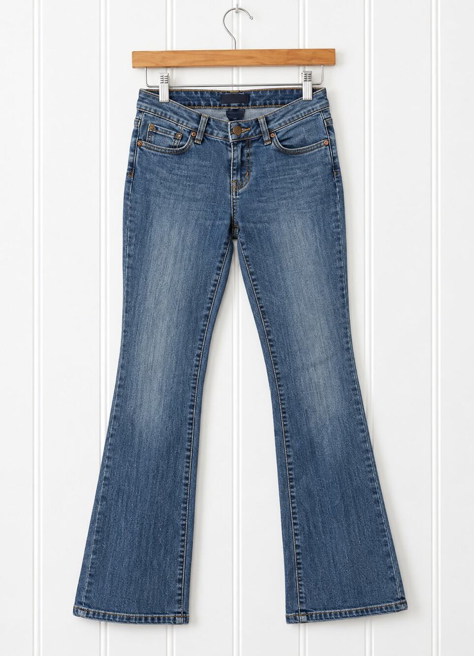 Seven7 Flare Jeans Womens 28 Medium Wash Stretch Denim Y2K
